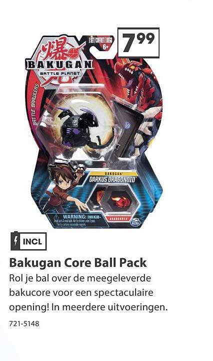 Bakugan Battle Planet Bakugan Core Ball Pack Aanbieding Bij Top 1 Toys