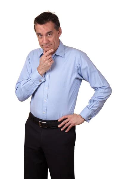 Angry Frowning Grumpy Man With Hands In Pockets — Stock Photo
