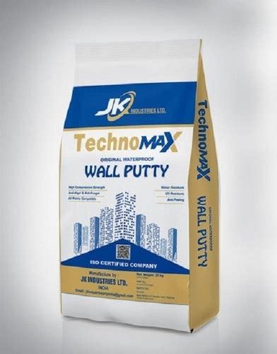 High Biding Capacity And Weather Resistance Jk Cement White Wall Putty