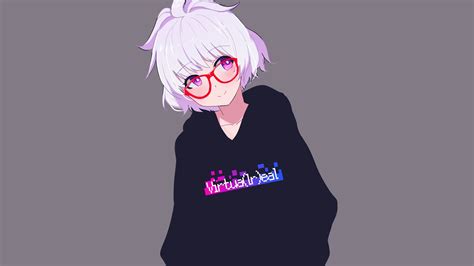 White Hair Anime Girl Glasses Anime Wallpaper Hd