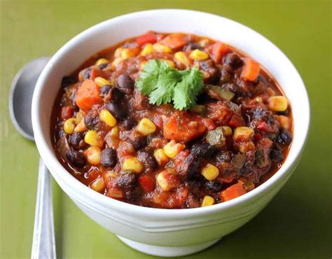 This 13 bean soup mix had a basic chili recipe on the back. Vegetable and Black Bean Chili | How To Feed A Loon
