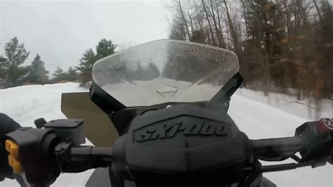 Snowmobiling 70mph Through The Trees In Gaylord Mi Youtube