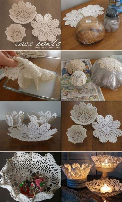 50 Splendid Homemade Diy Lace Crafts To Your Home Décor Lace Crafts