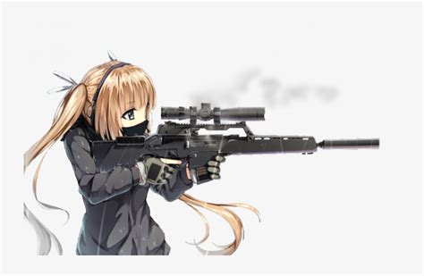 Cute Anime Girl Soldier Anime Cool Girl With Gun Free
