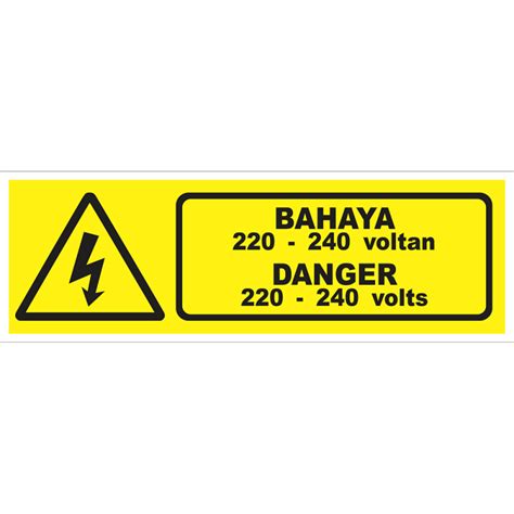 Danger 220 240 Volts