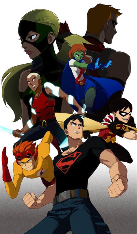 Young justice focuses on the lives of a group of teenaged superheroes and protégés attempting to establish themselves as proven superheroes as they deal with normal adolescent issues in their personal lives. Young Justice by nmrbk on DeviantArt