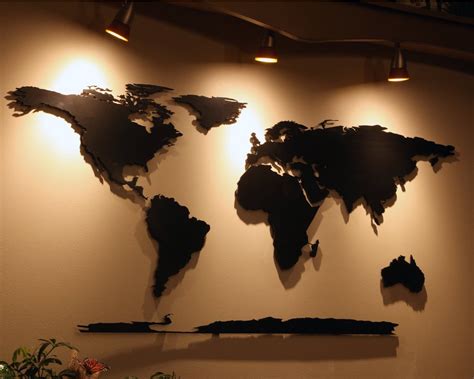 Metal Map Of The World Metal Arts Office Wall Decor Wall Décor For