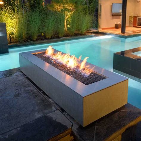 The included natural lava rock covers the stainless steel. Fire Pits - Modern, Contemporary - Outdoor Gas and Propane ...