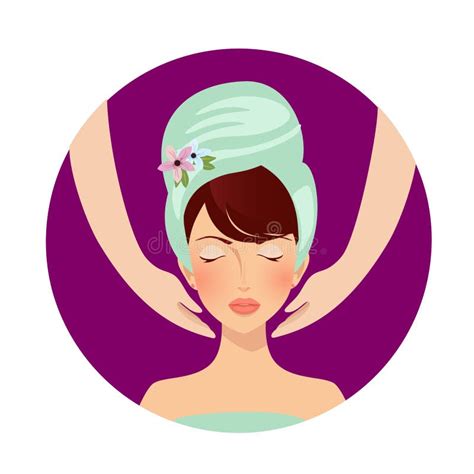 gezichtsmassa spa salon huidverzorging medische procedure vector illustratie illustration of