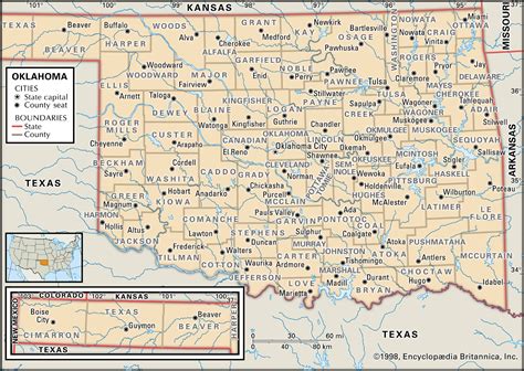 Oklahoma Capital Map Population And Facts Britannica