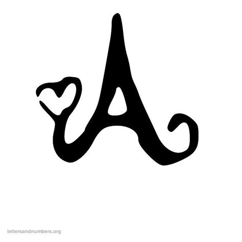 Printable A Z Heart Shaped Letters Letters And Numbers Org