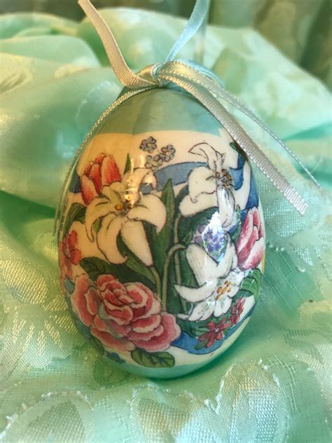 Vintage Easter Egg Ornaments Paper Mache Ornaments Easter Decorations