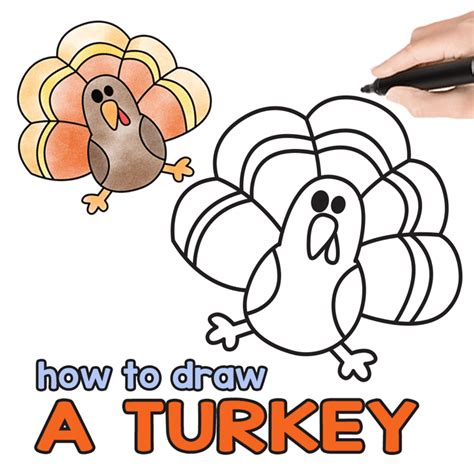 How To Draw A Turkey Turkey Drawing Drawing For Kids Thanksgiving