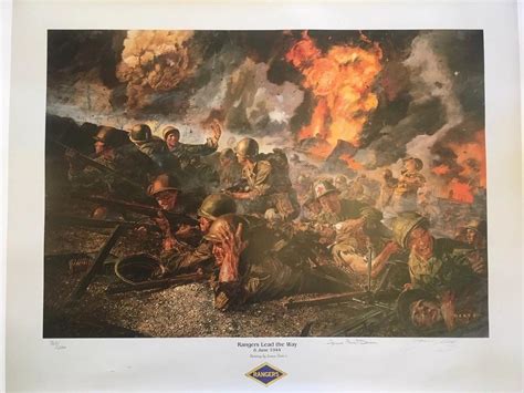 James Dietz Military Print Wwii Rangers Lead The Way Print Rare