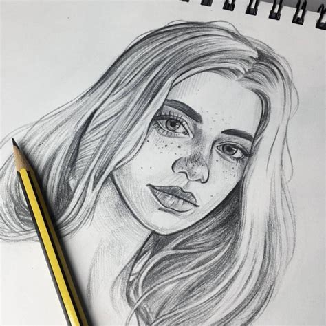 Rysunek Obraz Rysunek Dziewczyny Olowkiem