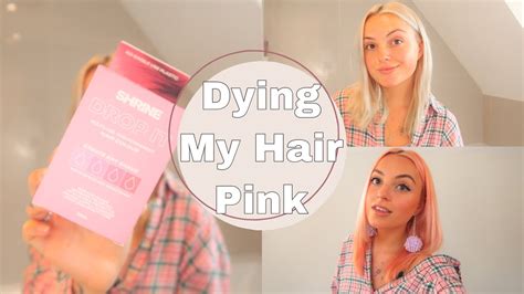 dying my hair pink at home shrine drop it colour youtube