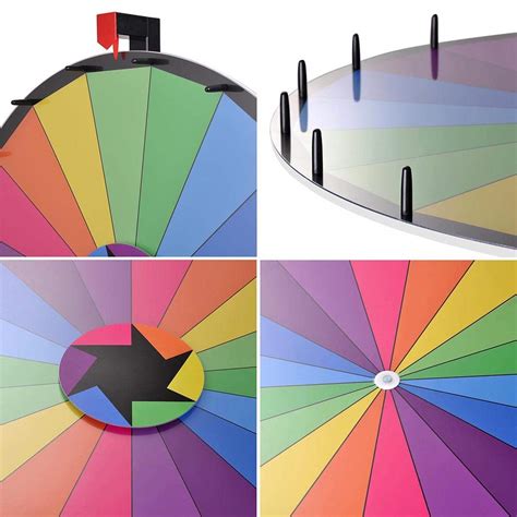 Winspin 30 Editable Color Prize Wheel Of Fortune 18 Slot Floor Stand