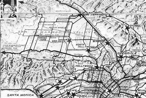 1930s Map Of The San Fernando Valley In The Early 1930s Several Of