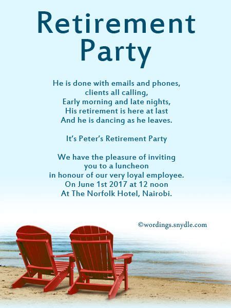 Office Retirement Party Invitation