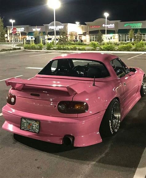 Mazda Miata Modified Pink Slammed Stance Auto Da Sogno Auto Da