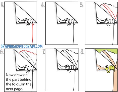 In this video, he has made the 3rd drawing of a chair that. How to Draw Cartoon Snake Wrapped Around a Tree Branch - 3D Optical Illusion with Paper Folded ...