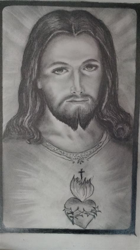 Jesus Christ Drawing In Pencil