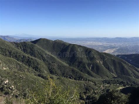 San Bernadino Mountains Overlooking Inland Empire Southern California