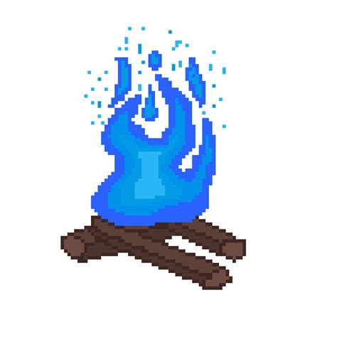 Pixilart Blue Fire By Kyegaudry