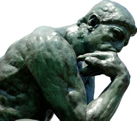 the thinker - thinking man statue PNG image with transparent background | TOPpng