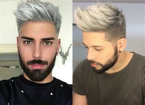 Beards And Male Platinum Blonde Hair Color Trends 2017