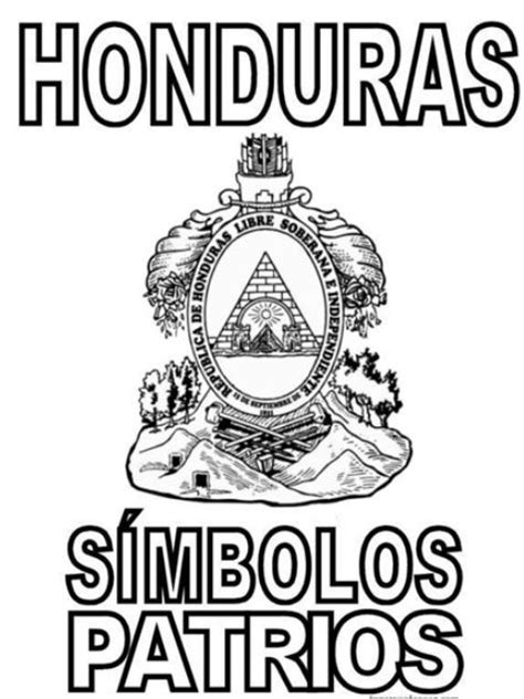 Escudo De Honduras Para Colorear Plantillas Y Modelos Para Pintar