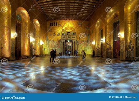 Golden Hall Of The Stockholm City Hall Editorial Stock Image Image Of