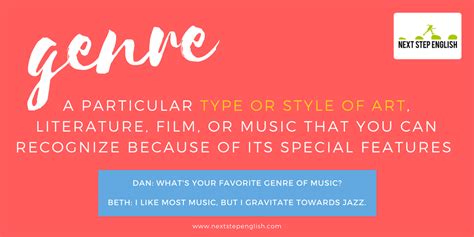 This music genre finder tool gives you the song information that you were looking for and more, like: English Art Vocabulary: Five Traditional Genres of ...