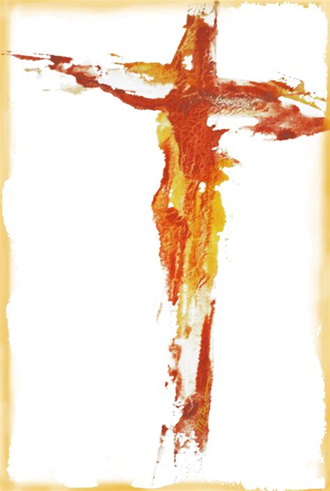 Christ On The Cross Abstract Wc M Gervasio With