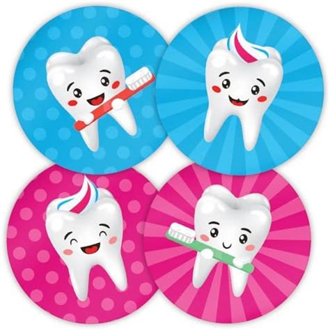 Stone Melon School Reward Stickers 144 Happy Teeth Brushing Stickers