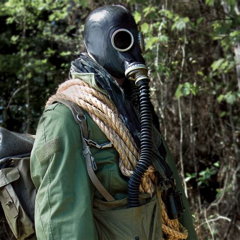 REAL Soviet Russian USSR Military Gas Mask GP Black Hose Respiratory Surplus EBay