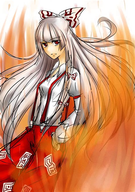 Fujiwara No Mokou Touhou Drawn By Zyurina Danbooru