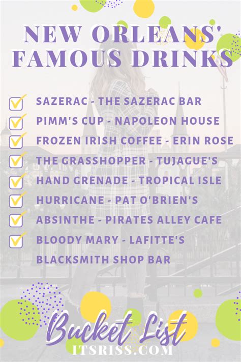 New Orleans Famous Drinks Bucket List Itsriss Travel Tips