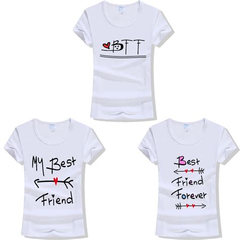 Buy 2018 Best Friend Forever Letters Printed T Shirt