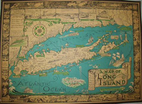 Vintage Map Of Long Island A Photo On Flickriver