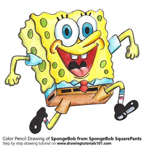Spongebob From Spongebob Squarepants Colored Pencils
