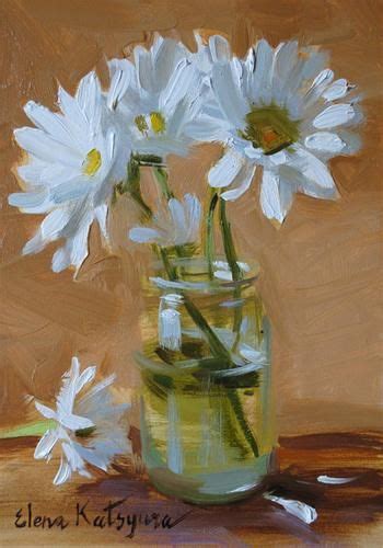 Daily Paintworks Summer Daisies Original Fine Art For Sale
