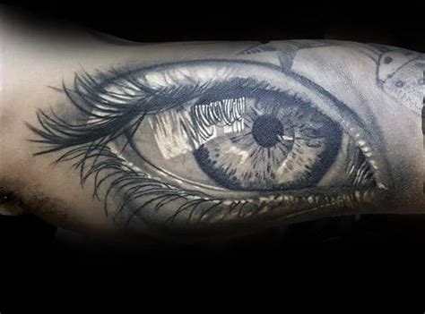 The all seeing eye is a popular tattoo choice because of its symbolism. 50 Realistic Eye Tattoo Designs For Men - Visionary Ink Ideas