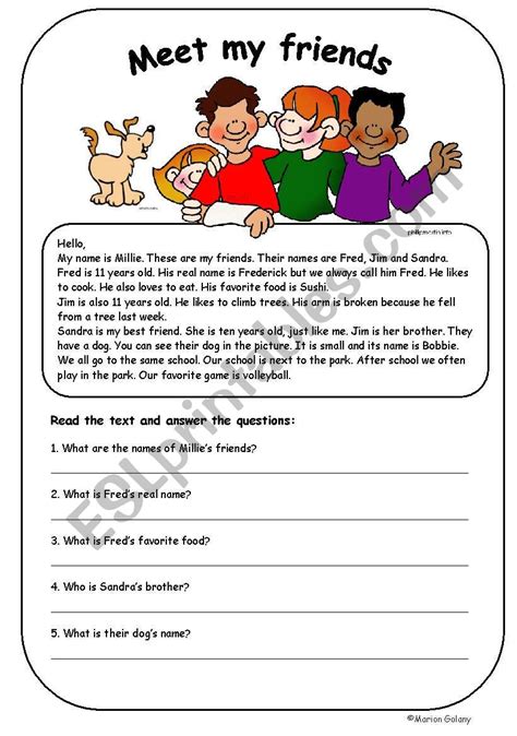 Our comparative and superlative adjectives worksheets are free to download and easy to access in pdf format. elementary reading to practice possessive adjectives - ESL ...