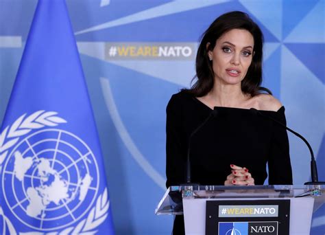 Unhcr Special Envoy Actor Angelina Jolie Takes Part In A News