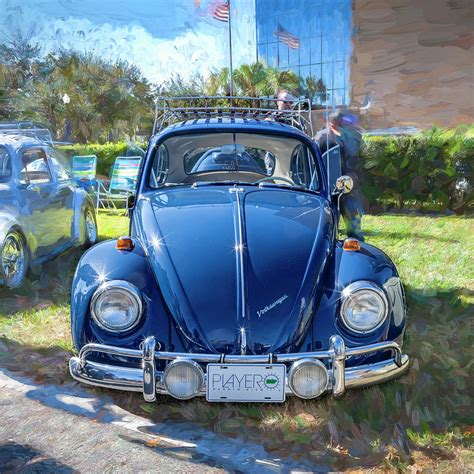 1967 Blue Volkswagen Beetle X161 Photograph By Rich Franco Fine Art
