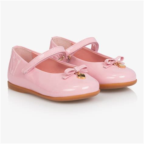 Dolce And Gabbana Pink Patent Leather Shoes Childrensalon