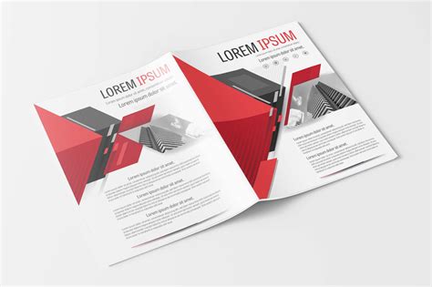 Free Vector Red Business Brochure Layout Template