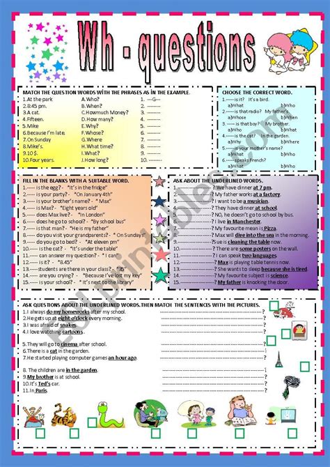 Wh Questions Esl Worksheet By Aycamind