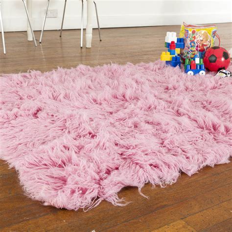 flokati rug 1400g m2 110x170cm pink sku pi143 the real rug company
